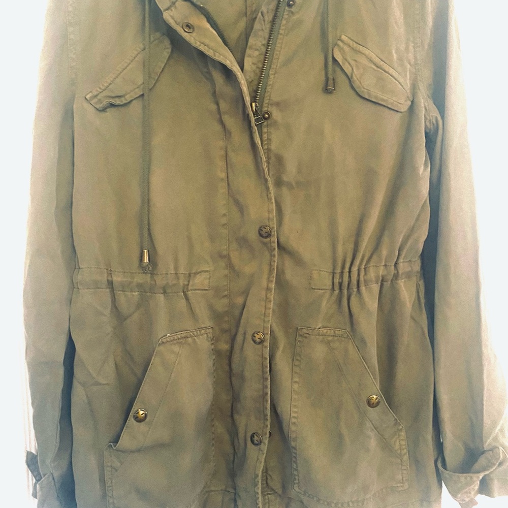 Max Jeans Green Trench Coat Timeless Elegance